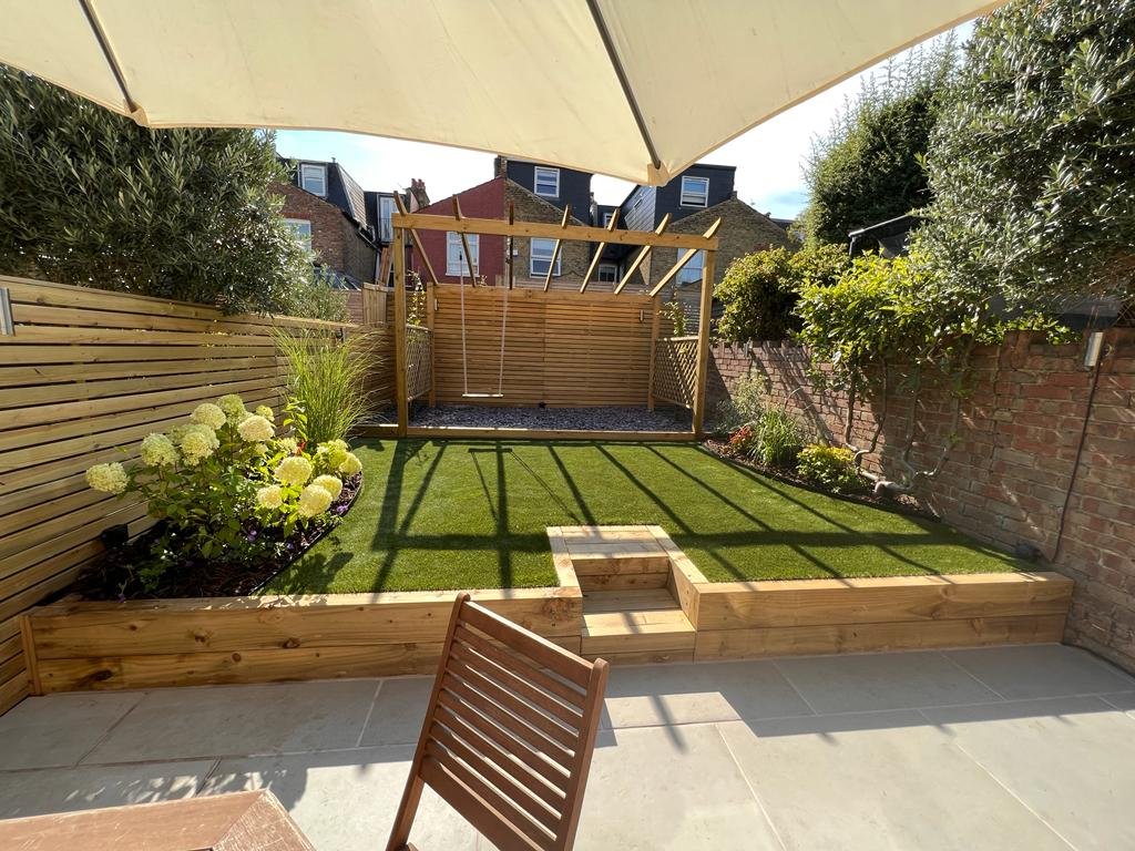 Modern landscaped garden