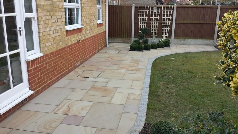 Slab patio installation